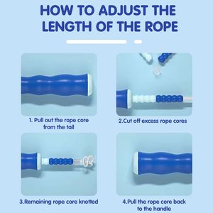 Kids Adult Adjustable Tangle-Free <b>PVC</b> Rope Jumping Segmented Soft <b>Beaded</b> Skipping Rope Aerobic Exercise Endurance Training - Product Image 2