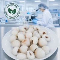 Graad A Halal IQF Diepvries Gepelde Ontpitte Lychee Groothandel |   100% natuurlijk versgevroren lycheevlees voor sappen & desserts