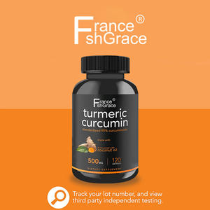 Supplément de curcumine de curcuma personnalisé soutient la santé du cerveau et du cœur pour les hommes et les femmes 120softgels - Product Image 2