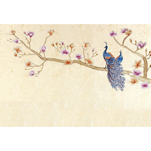Mural de Pared Bordado a Medida con Diseño Floral y de Aves, Decoración Tradicional para el Hogar, Revestimiento de Pared para TV, Rectangular - Product Image 5