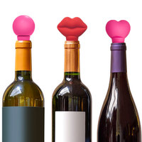 Bouchon de vin en silicone Bouchon de boisson décoratif pour bière Bouchon de bouteille de vin pour hôtesse de vin Bouchon de bouteille d'huile Bouchon de verseur Couvercle de bouteille