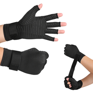 Luvas de Compressão de Fibra de Cobre Sem Dedos para Artrite com Suporte para Mãos e Punho, Alívio para Doença de Raynaud - Poliéster de Verão - Product Image 2