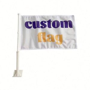 Drapeau de fenêtre de voiture personnalisé en polyester double face 12x18 pouces, vierge pour sublimation, avec impression de logo sur mesure - Product Image 4