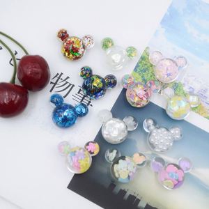 <span class=keywords><strong>Mickey</strong></span> Chuột Đầu Nhựa Charms Acrylic Sequins Ngọc Trai Long Lanh Bông Tuyết Giáng Sinh 27Mm DIY Trang Trí - Product Image 4