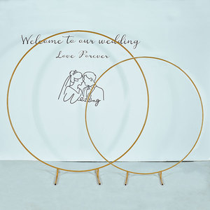 Support de ballon rond <span class=keywords><strong>en</strong></span> <span class=keywords><strong>fer</strong></span>, style simple, portable et durable, prix d'usine, arche, <span class=keywords><strong>cercle</strong></span>, support de fleurs, toile de fond pour décoration de mariage - Product Image 3