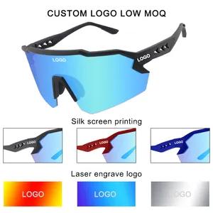 Customized Logo Sport Biker Sports Sunglasses Lenses Cycling Men Womens Fishing Running Bike Glasses