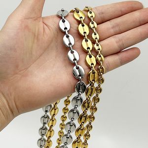 <span class=keywords><strong>Parure</strong></span> Bijoux Collier et Bracelet Chaîne <span class=keywords><strong>Grain</strong></span> <span class=keywords><strong>de</strong></span> <span class=keywords><strong>Café</strong></span> en Acier Inoxydable Plaqué Or 18K Style Hip Hop, Vente en Gros pour Hommes et Femmes - Product Image 5