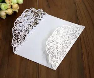 Wholesale Floral Note Coloured Cards Wedding Invitation Card Sets With Envelopes