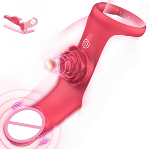Nuevo Vibrador de Clítoris con Forma de Rosa, Estimulador de Punto G, Masajeador con Cubierta para Dedos, Vibrador Eléctrico de Clítoris, Juguetes Sexuales para Mujeres, Silencioso - Product Image 1