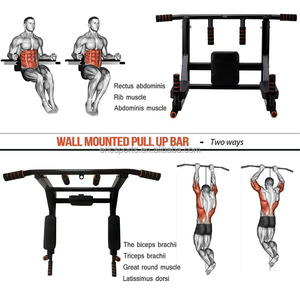 Barra de Dominadas Multifuncional de Hierro Fundido para Montar en la Pared, Estación de Dominadas, Gimnasio en Casa, Torre de Potencia para Entrenamiento - Product Image 6