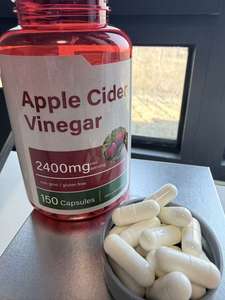 Vinagre de maçã Cápsulas para Adultos-Antioxidante & Gut Health Support 4 cápsulas por porção Suplemento Herbal - Product Image 4