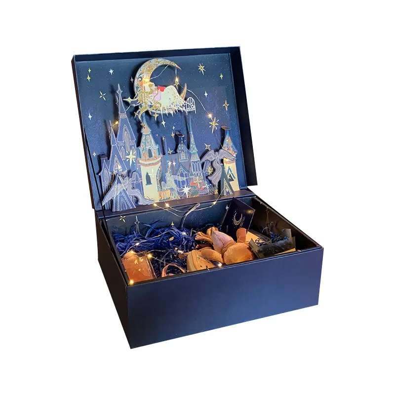 Hochwertige rotierende Großhandels konstellationen Geschenk verpackungs box Weihnachtsgeschenk-Aufbewahrung sbox Pop Up Inside Cardboard Box