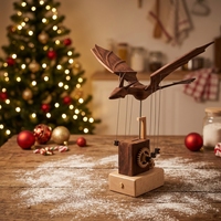 Automatone Dragon Cinétique en Bois Artisanal, Ornement Décoratif pour Boutiques de Cadeaux, Restaurants Haut de Gamme, Hôtels, Présentoir Commercial