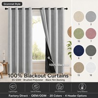 Cortinas Opacas para Ventanas, 100% Poliéster, Aislantes Térmicas, con Ojales, Paneles de 52x84 Pulgadas para Dormitorio u Hotel