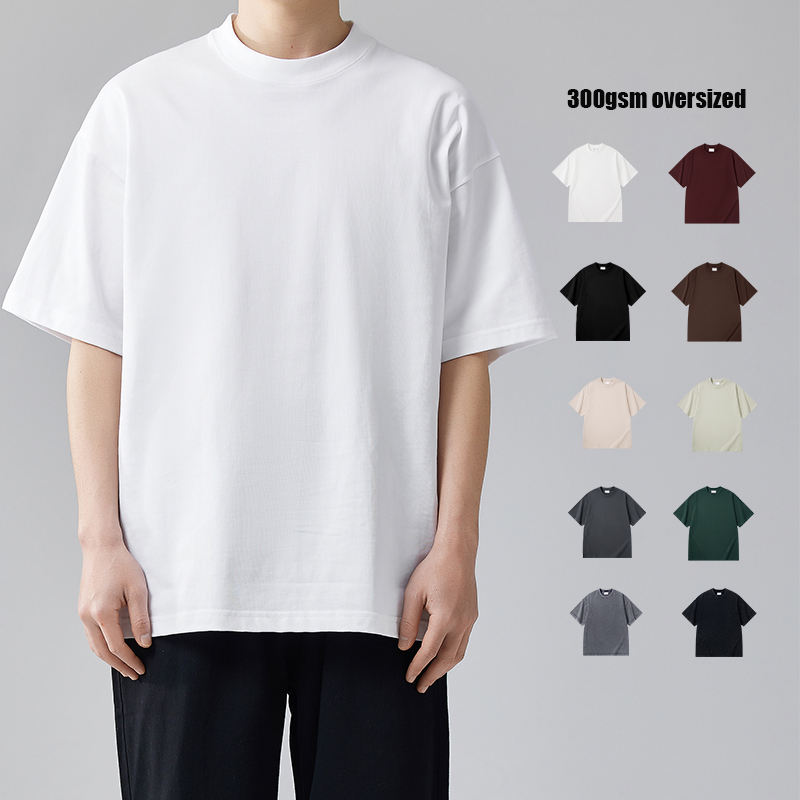 Hot Sale 300gsm Cotton Camiseta Vintage Oversize Washed Tee Blank Acid Washed Blank Graphic Tee Plus Size T-shirt For Men