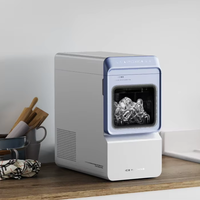 Machine à glaçons domestique avec poignée, 12kg/24h de glace à balles, machine portable avec autonettoyage, parfaite pour la cuisine à domicile