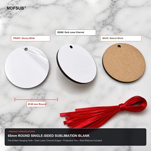 แผ่นไม้ MDF สำหรับงานซับลิเมชั่น รูปทรงกลม ขนาด <span class=keywords><strong>65</strong></span> มม. หนา 3 มม. ได้รับการรับรองมาตรฐาน CARB P2 REACH EN 71 รับผลิตแบบ OEM ODM MDFSUB - Product Image 5