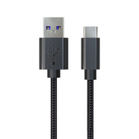 Cable USB a 3.0 a Tipo C, Carga Rápida de 3A, Transferencia de Datos de 5Gbps, Cable USB C Trenzado de Aluminio y Nailon para iPhone 15, Xiaomi, Huawei