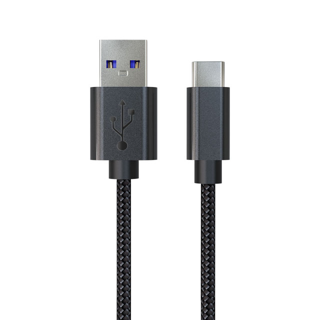 USB a 3.0 to Type C Cable 3A Fast Charging 5Gbps Data Transfer Aluminum Nylon Braided USB C Cable for iPhone 15 Xiaomi Huawei
