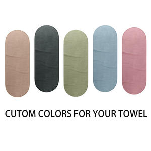 Tikar Yoga serat mikro ramah lingkungan handuk bentuk bulat kustom Logo berbentuk untuk tikar Yoga panas kapsul - Product Image 1