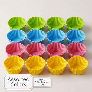 Molde de Silicona Grande para Muffins, Juego de Moldes para Hornear, Reutilizable, Apto para Horno, para Decoración de Pasteles - Product Image 4