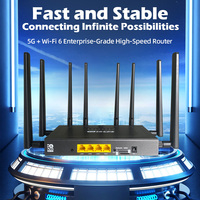 Módem WiFi6 5G con Router OpenWrt, 1WAN+3LAN, Doble Banda, OEM AX3000, Router Inalámbrico 5G Súper Rápido con 2 Ranuras para Tarjetas SIM