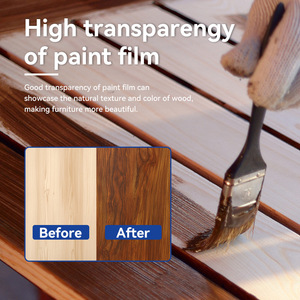 Échantillon Gratuit Peinture Acrylique à Base d'Eau Effet Bois Revêtement Liquide Extérieur Anti-Corrosion Éclaircissant Rénovation pour Portes et Fenêtres - Product Image 1