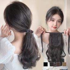 Parrucca a coda di cavallo con cordino S-Curl stile Yaki in bundle capelli umani tinta con Pouch-SD230339 - Product Image 1