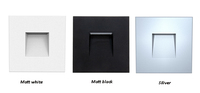 Lampe murale LED encastrée moderne en aluminium blanc chaud avec détecteur de mouvement pour escalier intérieur Vertex