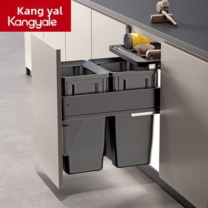 Contenedores <span class=keywords><strong>de</strong></span> Basura Extraíbles <span class=keywords><strong>de</strong></span> Plástico para Cocina, Cestas Organizadoras con Clasificación Selectiva para Armarios - Product Image 5