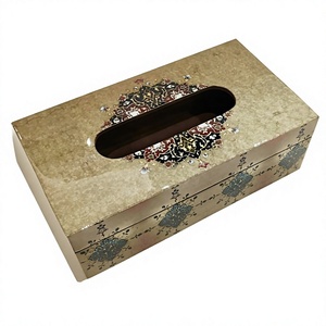 Caja de pañuelos con diseño floral oriental y ventana, estuche decorativo para servilletas para uso doméstico - Product Image 1