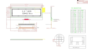 โรงงานขายส่งราคา2นิ้ว128X32จอแสดงผล OLED SSD1309ไดรฟ์ขาวดำจอแสดงผล OLED - Product Image 6