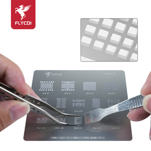 Flycdi sưởi ấm trực tiếp reballing BGA <span class=keywords><strong>stencils</strong></span> cho Kirin phổ reballing Stencil rework trạm hoàn chỉnh mô hình - Product Image 2