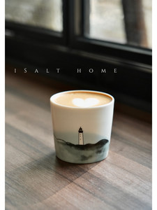 Tasse à <span class=keywords><strong>café</strong></span> en céramique vintage peinte à la main, personnalisée, créative, en forme de <span class=keywords><strong>phare</strong></span>, avec motif bouche de cochon, 220 ml, pour lait et eau - Product Image 5