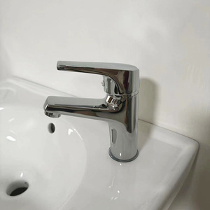 Lavabo de cerámica rectangular de pared con un solo orificio, fácil de limpiar, acabado brillante, para baño, uso doméstico. - Product Image 2