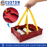 Boîte cadeau écologique en carton gris à assemblage par tenons, boîte d'emballage à couvercle rabattable pour kit de bouteilles de nettoyage, impression de logo personnalisée