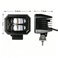 Nouvelle lampe de zone de sécurité rectangulaire rouge à LED de 3,8 pouces, étanche IP67, 3000LM, faisceau de ligne pour chariot élévateur, entrepôt, 12-110V