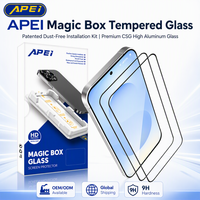 Protection d'écran en verre trempé Dust Free Magic Box pour Samsung Galaxy S26 Ultra pour iPhone 18 Pro Max HD Clair Kit d'installation facile
