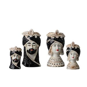 <span class=keywords><strong>Vaso</strong></span> testa siciliana pezzo d'arte in ceramica artigianale e dipinta a mano per la decorazione del giardino di casa - Product Image 1