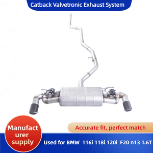 Sistema de Escape Valvetronic Catback de Acero Inoxidable 304 para <span class=keywords><strong>BMW</strong></span> 116i <span class=keywords><strong>118i</strong></span> 120i 1.6T F20 N13 2013-2016 - Product Image 1