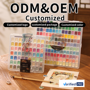 Giorgione - Juego de 12 colores de acuarelas sólidas estilo Ciudad <span class=keywords><strong>Prohibida</strong></span> y Dunhuang, en frío y en tibio, con papel, para venta al por mayor y personalización. - Product Image 5