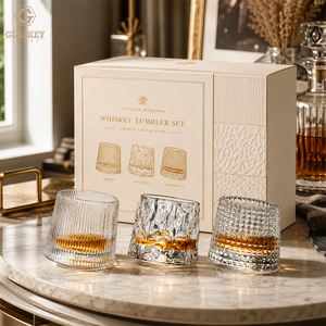 150ml Rocking Old Fashioned Rocks Glasses Verres à whisky rotatifs Verres de bar sans plomb de qualité supérieure pour cocktail Bourbon Rum - Product Image 1