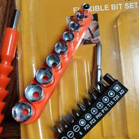 Kit d'extension de foret flexible universel avec connexion tournevis, tige souple polyvalente pour forets et embouts de tournevis