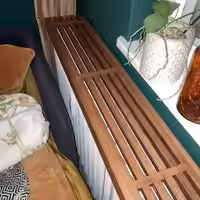 Cubierta superior de radiador de madera Radiador de color personalizado y estante calefactor Superficie <span class=keywords><strong>para</strong></span> dormir <span class=keywords><strong>para</strong></span> <span class=keywords><strong>gatos</strong></span> sobre el calentador - Product Image 2