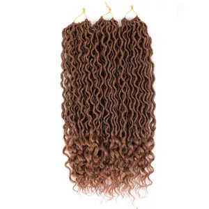 the lowest price good quality crochet braids curly faux locs synthetic crochet braid easily install by individual braids