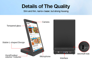 Tabletop Docking Restaurant 15 15.6 pouces Publicité Linux Android Poe Tablet <span class=keywords><strong>PC</strong></span> avec carte SIM Rj45 - Product Image 3