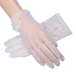 Guantes cortos de conducción y conducción para mujer, de seda helada, finos, transpirables, elásticos, Anti-UV, de algodón, de dedo completo - Product Image 4