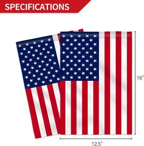 Оптовая продажа, США, 4-й День Независимости, патриотические декоративные садовые флаги, 12x18, двусторонний дворовый флаг - Product Image 3