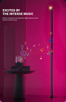Lampe d'angle sur pied à changement de couleur RGB, intelligente, avec synchronisation musicale Wi-Fi, lumière d'ambiance LED pour salon, salle de jeux, chambre à coucher