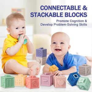 EPT Set di 20 Blocchi Impilabili in Gomma Morbida, Palline da Dentizione, Giocattoli Sensoriali Montessori per l'Apprendimento Precoce dei Bambini da 6 a 12 Mesi - Product Image 4